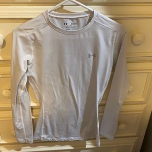 White Fitted Coldgear Underarmour long sleeve